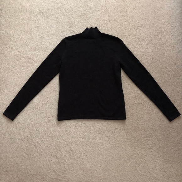BLACK MOCK TURTLENECK SWEATER - Picture 3 of 6